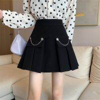 [COD] Pleated womens design sense a-line slimming hip-covering 2022 summer new high-waisted short