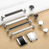 Round Heart Single Hole Modern Minimalist American Handle Frosted Cabinet Drawer Door Handle Thickened Silver Handle