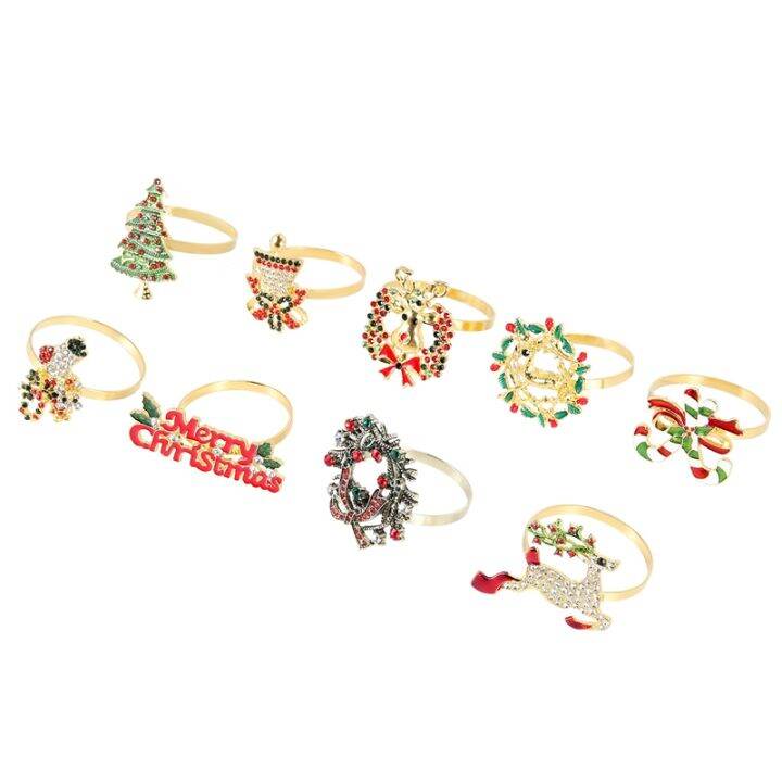 9-pieces-christmas-napkin-rings-set-metal-christmas-napkin-holder-christmas-tree-napkin-ring-decor