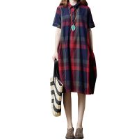 ✲◑♞ ZANZEA Womens Fashion Casual Lapel Loose Dress