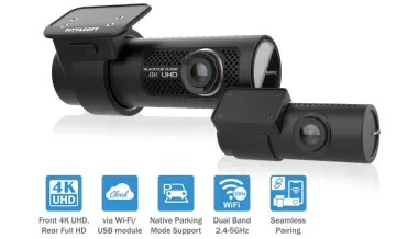 BPYY 3 Channel 4K Dash Cam, 4K+1080P+1080P Front and Rear and Interior