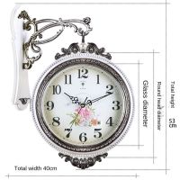 Polaris hot-selling wall clock living room home mute European-style simple double-sided wall clock bedroom quartz clock