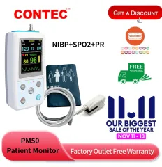 PM50 Ambulatory Blood Pressure Monitor ABPM with Spo2/NIBP by Facelake