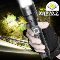 Torchlight ไฟฉายสว่างมากที่สุดไฟฉาย LED XLamp XHP70.2 USB ชาร์จไฟได้ไฟยุทธวิธี18650ซูมไฟฉาย Led โคมไฟตั้งแคมป์