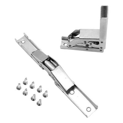 2x 90 Degree Folding Hinges with Screws Triangle Folding Angle Bracket Heavy Support Furniture Hardware Replacement