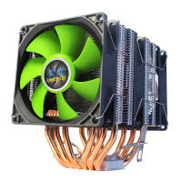 6-Heatpipe CPU Cooler Dual Tower 12V 9cm พร้อมหม้อน้ำพัดลมระบายความร้อนสำหรับ LGA 1150/1151/1155/1156/775/1366 X79 X99 2011 AMD AM3 AM4-kxodc9393