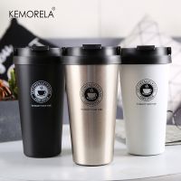 ₪ 500ml Double Wall Stainless Steel Vacuum Flasks Thermo Cup Coffee Tea Milk Travel Mug Thermol Bottle Water Bottle Thermoses