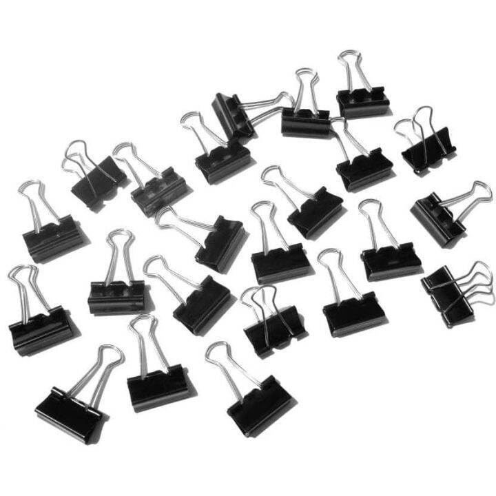 12pcs Multipurpose 19mm   25mm Binder Clips School And Office Supplies 