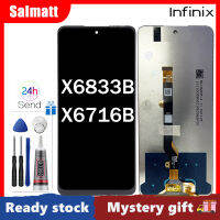 Salmatt สำหรับ Infinix Note 30 X6833B หน้าจอ LCD X6716B และตัวประกอบดิจิตอลสัมผัสแทนที่ด้วยกรอบกลางสำหรับ Note 30 X6833 X6716