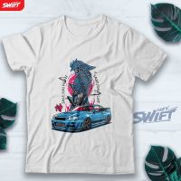 เสื้อยืดคอกลม[COD]เสื้อยืด พิมพ์ลาย Nissan Skyline R34 Samurai JDM สไตล์ญี่ปุ่นS-5XL S-5XL