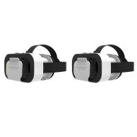 2X VR SHINECON BOX 5 Mini VR Glasses 3D Glasses Virtual Reality Glasses VR Headset for Google Cardboard Smartp White