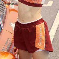 Wakingbee F1 Shorts (Burgundy) ขาสั้น สองชั้นกันโป๊ ใส่วิ่ง ฟิตเนส ลงน้ำได้ ทรงสวย ผ้าเบา แห้งไว มีกระเป๋า