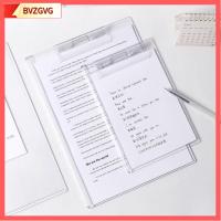 BVZGVG A4/A5 บอร์ดแฟ้มโฟลเดอร์ โปร่งใสโปร่งใส อะคริลิค ที่จัดเก็บเอกสาร สร้างสรรค์และสร้างสรรค์ คลิปบอร์ดบอร์ด นักเรียนก็อก