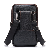 Mens Genuine Leather Mobile Phone Bag Belt Pockets Fanny Packs Mini Waist Bag for Men Crossbody Cell Phone Money Male Bag 2021