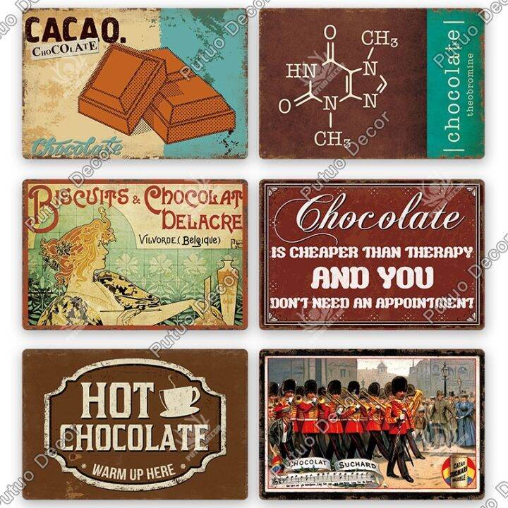 yf-putuo-chocolate-metal-sign-tin-plaque-signs-iron-painting-for-area-restaurant-wall