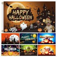 【Fun party】 NewDecoration แบนเนอร์พื้นหลังสยองขวัญ ThemeHalloween พรรคตกแต่งธง