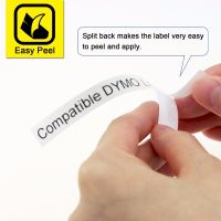 +【； 10Pcs 91200 91330 Label Tape Compatible For Dymo Letratag Plus LT100H LT100T QX50 Refills Black On White Paper White