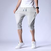 CODai424839 L-8XL Plus size Soft Mens Sport Cotton Cropped Trousers Beach Pants men Summer Casual Trendy Short Pants YoHomie