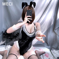 WECI บอดี้สูทลายอะนิเมะสำหรับผู้หญิง,บอดี้สูทลายเครื่องแต่งกายคอสเพลย์อะนิเมะบันนี่เกิร์ลเซ็กซี่สำหรับชุดคอสตูมกระต่ายกระต่ายหางกระต่ายของขวัญชุดชั้นในให้กับแฟนสาว