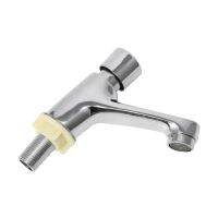 【Ready Stock】Auto Self Closing Water Saving Tap Bathroom Basin Cold Faucet Delay Push Button