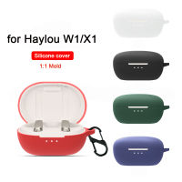 หูฟังซิลิโคนป้องกันครอบคลุมสำหรับ Haylou W1/X1Wireless หูฟังกรณีผิวป้องกันผู้ถืออุปกรณ์เสริม-GSDDA