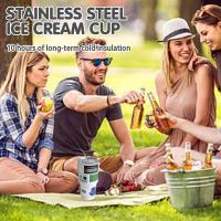 900ML Stainless Steel Coffee Cup Korea Ins Style Vacuum Cup C5J7