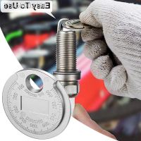 ✙▪ Metal Spark Plug Gap Gauge Tool Measurement Coin-Type 0.6-2.4mm Range Spark Plug Gage Gap Tool Feeler