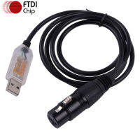 FTDI DMX512แปลงสาย USB เพื่อ3Pin XLR หญิงอินเตอร์เฟซคอมพิวเตอร์เชื่อมต่อเวทีอุปกรณ์แสงสว่าง LED สายควบคุม