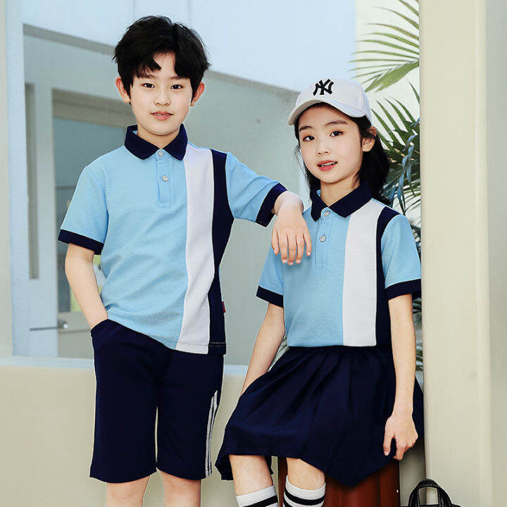 Primary School Uniform Suit Summer Sixth Grade Short Sleeve Business ...