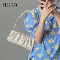 IELGY แบบพกพายอดนิยมผู้หญิงกระเป๋าสะพายไหล่สีเขียว All-Match เดินทาง Crossbody Silk Square