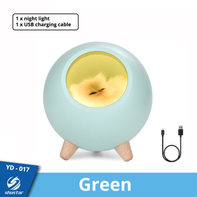 Novely LED Night Light Touch Dimming Cat Lamp USB Rechargeable Table Lamps Atmosphere Bedroom Bedside Decoration Gift Lights