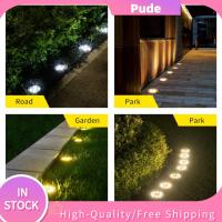 PUDE ทางเดินในรถ ไฟฝัง8LED สำหรับกลางคืน สว่างสดใส ไฟภายนอกอาคาร ไฟสวนใต้ดิน ของใหม่ กันน้ำกันน้ำได้ แสงบรรยากาศ การตกแต่งภูมิทัศน์