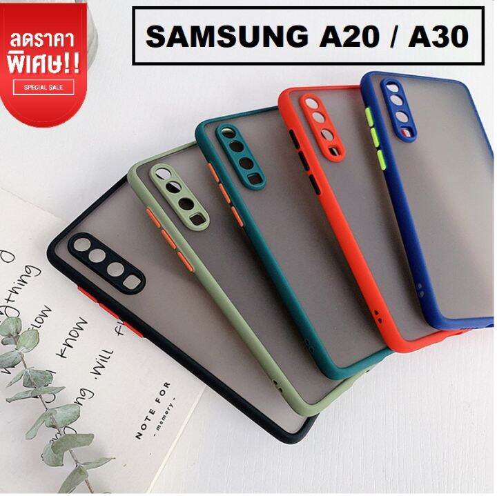 case-samsung-a20-a30-case-slim-hybrid-เคสขอบสี-สำหรับ-เคส-samsung-a30-เคสซัมซุง-a30-เคสโทรศัพท์-เคสมือถือ