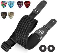 ✻ LEKATO 3D Sponge Guitar Strap Belt LGS-1 Adjustable Filling Electric Guitar Strap Bass Belt 3.5 Wide With 6 Picks