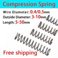 ㍿ Compressed Spring Return Spring Release Spring Spot Wire Diameter 0.4/0.5mm Outer Diameter 3-10mm Pressure Spring