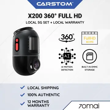 70mai Dash Cam Omni X200 360 Full View Design Ai Motion Detection Car Dvr  Built-in Gps Adas 24h Parking Monitior Emmc Storage