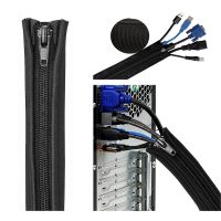 Cable Management Sleeve Cable Wrapper Storage Strip Zipper Network Cable Data Cable Classification And Fixture Protective Sleeve