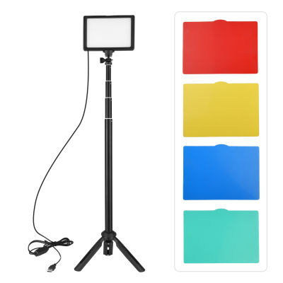 Andoer USB LED Video Light Kit Photography Lighting 3200K-5600K with Extendable 148cm Tripod Stand for Vlogging Live Streaming