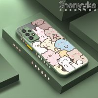 Chenyyka เคสปลอกสำหรับ Samsung Galaxy A52 4G A52 5G A52s 5G เคสเต็มหน้าจอลายสัตว์น่ารักบางมีน้ำค้างแข็งโปร่งใสแข็งขอบสี่เหลี่ยมกันกระแทกปลอกซิลิโคนคลุมทั้งหมดเคสนิ่มสำหรับป้องกัน