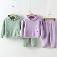 ❈ Spring Children Clothes Kids Suit Warm Sweater Girl Fleece Hoodies Pullover Sweatshirt Pant Winter Girl Boy Tracksuit Sportswear