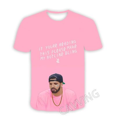 Rapper Drake 3D พิมพ์ Casual แฟชั่นเสื้อยืด Hip Hop Tee เสื้อ Harajuku สไตล์ Tops เสื้อผ้าแฟชั่นสำหรับผู้หญิง/ผู้ชาย T01