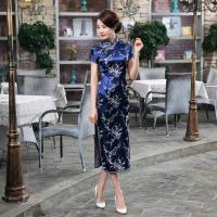 Chinese National Plus Size Female Satin Vintage Novelty Costume Socialite Long Cheongsam Women Qipao 3XL 4XL 5XL 6XL