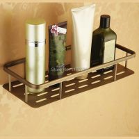 № European style Antique brass single tier Bathroom Shelveswall mounted bathroom shelves basketJ16513