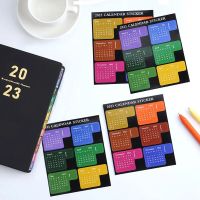 2023 Month Calendar Self-Stick Index Stickers Planner Colorful Sort Label Sticker Notebook Creative Decor Decals Stationery Stickers  Labels