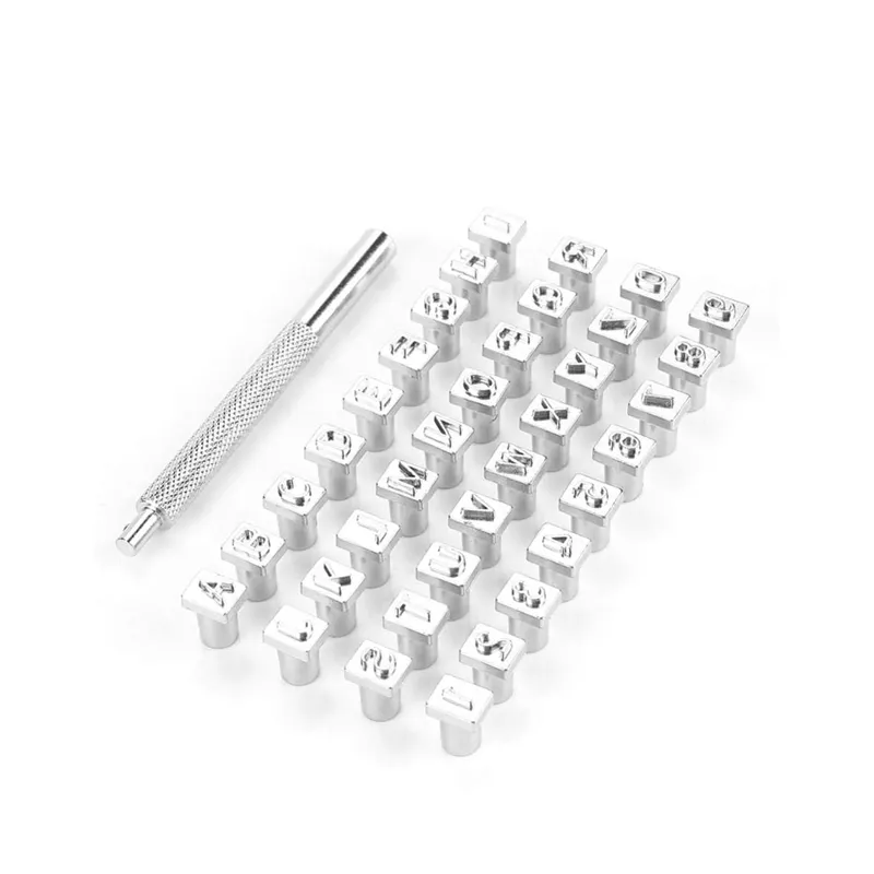 1 Box of 36 Letter and Number Stamp Sets, Metal Stamping Tools for Metal  and Wood Stamping Punches 6MM