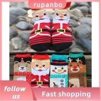 RUPANBO039392692 Gift Warm Winter Christmas Santa Claus Deer Hosiery Cotton Socks