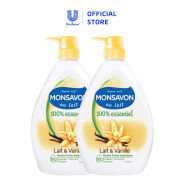 Combo 2 Sữa tắm chiết xuất sữa và hoa vani Monsavon 1000ml
