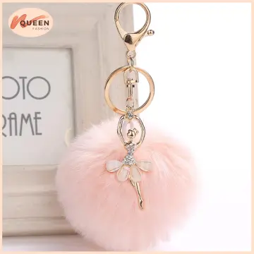 Ballerina Girl Beauty 8CM Fluffy Fake Rabbit Fur Ball Pompon Pom