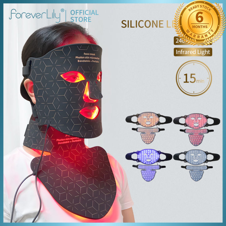 led light therapy face and neck mask