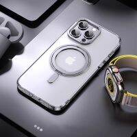 มาใหม่ล่าสุดเคสขาตั้งหมุนได้360 ° สำหรับ iPhone 11 13 14ตัวยึดโปร่งแสงเคส Funda Magsafe